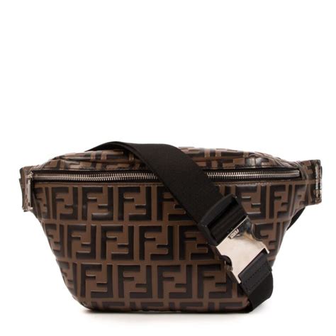 Shop Fendi FF Embossed Belt Bag 